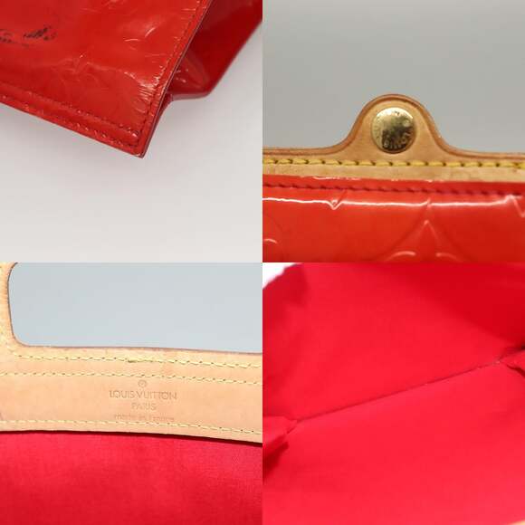 LOUIS VUITTON Monogram Vernis Stanton Tote Bag Red M91078 - Picture 11 of 12